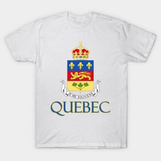 Quebec, Canada - Coat of Arms Design T-Shirt
